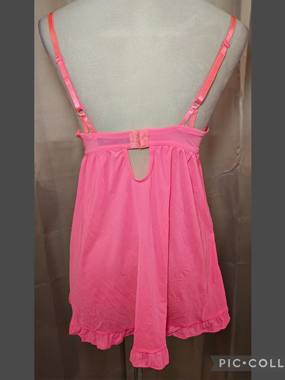 💋Y2K René Rofé Underwire Lace Babydoll Chemise Lingerie Dress💋 - Picture 4 of 7